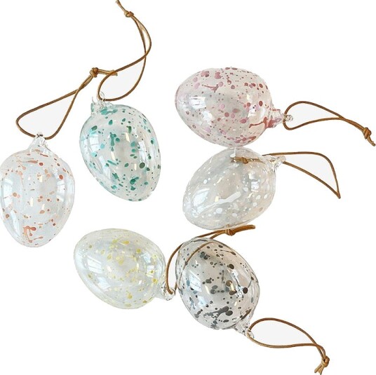 Cult Design Egg i glass Stänk 6 pakning Transparent