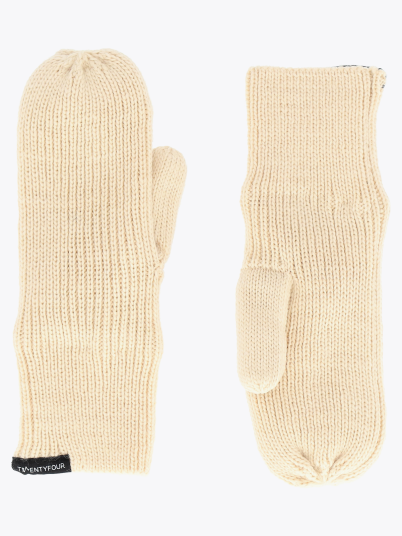 Twentyfour Mode Rib Vott Hvit ONE SIZE