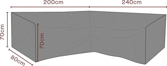 Brafab Møbeltrekk hjørnesofa 240/200x70x80 cm Premium