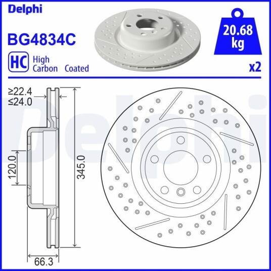 Bremseskive DELPHI BG4834C