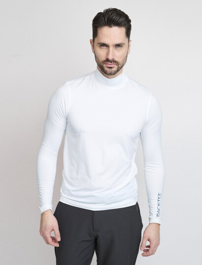 BACKTEE Mens First Skin Turtle Neck - White - S BACKTEE Mens First Skin Turtle Neck - White - S
