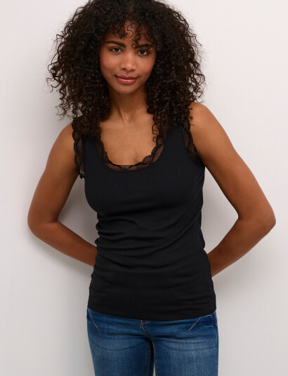 Cream Vanessa Top - Black - XS