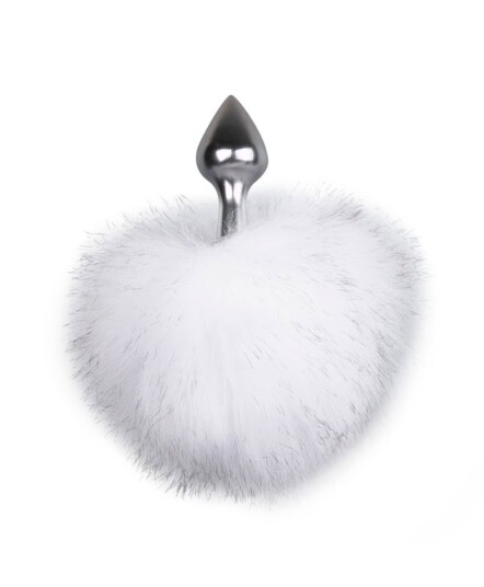 EasyToys: Bunny Tail Plug No. 1, sølv/hvit EasyToys: Bunny Tail Plug No. 1, sølv/hvit