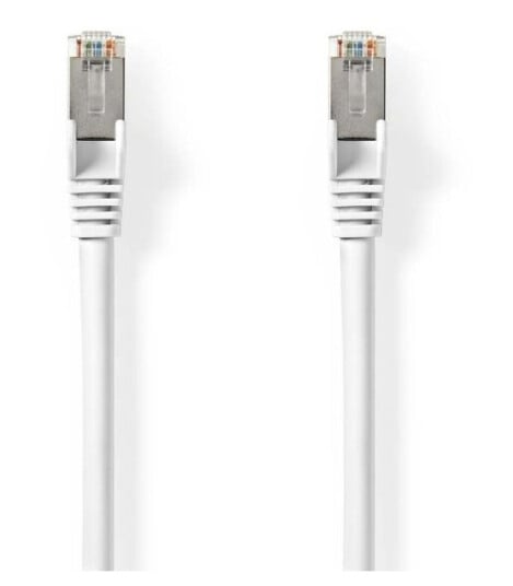 Nedis Cat 8.1 nettverkskabel | S/FTP | RJ45 Han | RJ45 Han | 0.25 m | Rund | LSZH | Hvit | Label