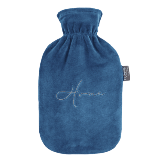 Fashy fleece varmeflaske blå trekk home 2 L