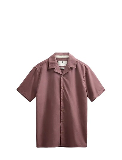 Anerkjendt Akleo Cot/Linen/Vis S/S Shirt Red XL
