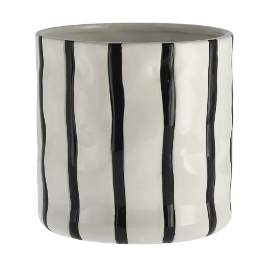Scandi Living Thrive krukke Ø16 cm Hvit-svart