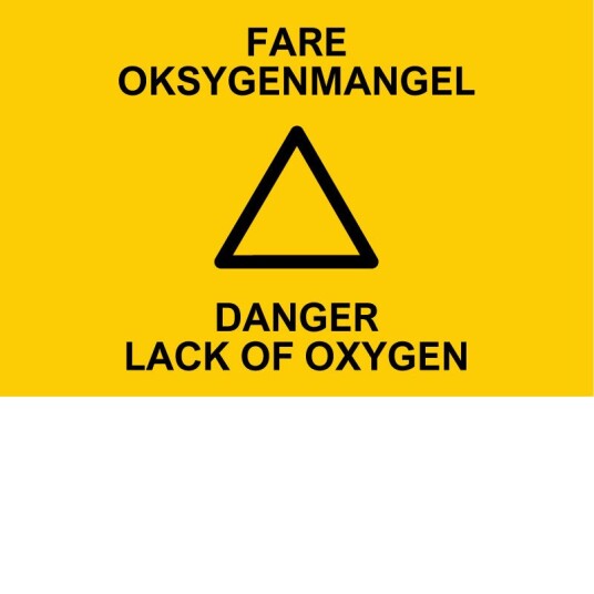Fare Oksygenmangel 30x20 cm Alu-plate