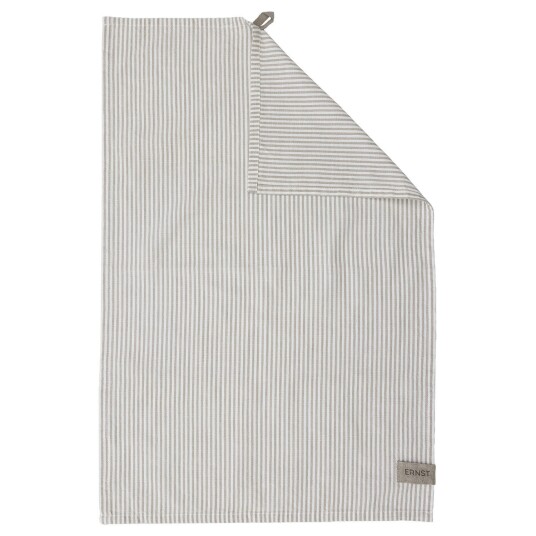 Ernst Kjøkkenhåndkle Striper 47x70 cm Hvit/Beige