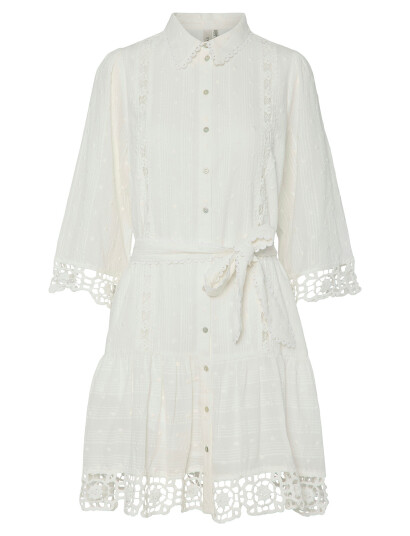 YAS Yasthia 3/4 Shirt Dress S. - White - 38 YAS Yasthia 3/4 Shirt Dress S. - White - 38