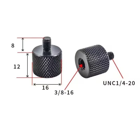 INF Adapter 1/4" til M10 5-pakning 3/8-16