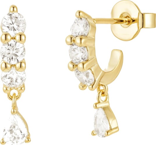 Shine Bright Huggie Earrings Gold