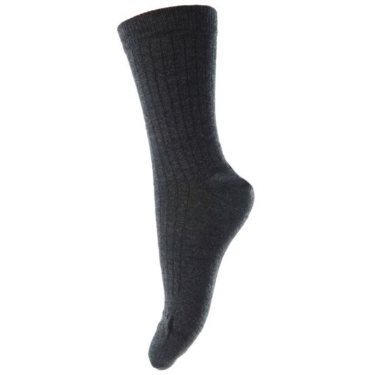 MP 718 Wool Socks Rib 497 Dark Grey 4/25-28