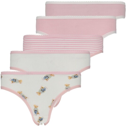 Polo Ralph Lauren Hint Of Pink Polo 5 Pack Bikini Brief S/7 år