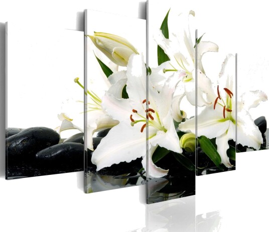 Bilde Lilies And Zen Stones 200x100 Artgeist sp. z o. o.