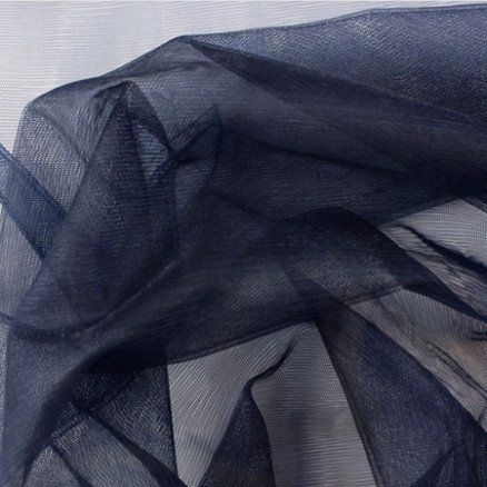 Balsløw Tyll med glitter Stoff 150cm 13 Navy 50cm