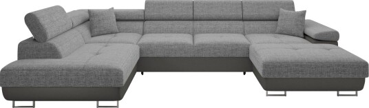 Gabina Sofa med Divan og Sjeselong 4 seter   Beige/Grå