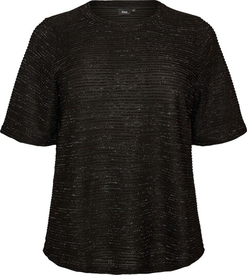 Zizzi   Kortermet bluse Caebony 1/2 Blouse   Svart