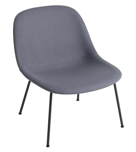 Muuto Muuto Fiber Lenestol med Base Trukket Divina 154/ Sort