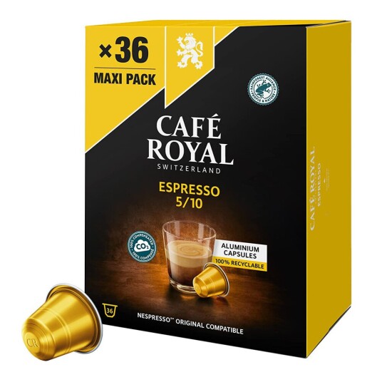 Nespresso Café Royal Espresso til Nespresso. 36 kapsler Nespresso Café Royal Espresso til Nespresso. 36 kapsler