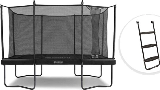 Trampoline North Pioneer Rektangulær / 3,7 m x 2,5 m / Trampoline + Stige