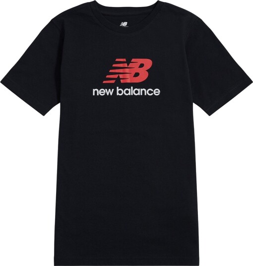 New Balance T skjorte   Stablet Logo   Kaviar   New Balance   10 11 år 140 146   T skjorte   Svart