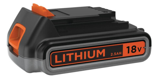 Black & Decker 18V 2,5Ah Lithium-Ion Batteri for Elektroverktøy Black & Decker 18V 2,5Ah Lithium-Ion Batteri for Elektroverktøy