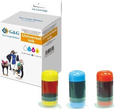 G&G Universelt Refillsett Inkjet 3X 30 Ml Farge