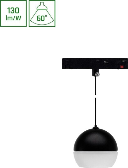 10 12W SYSTEM SHIFT BASIC GLOBE RING skinnespot 48V 1200lm 3000K 35 grader 48V DC Dimbar : Ikke dimbar Kulør : Varm
