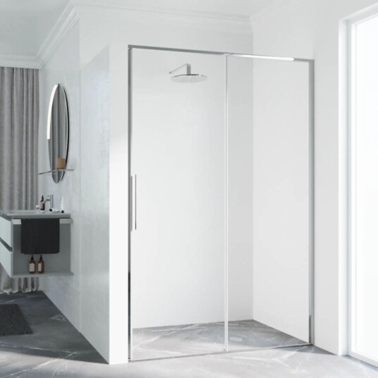 Novellini Riga 2P Skyvedører Krom / 116cm Høyre Hengslet Novellini Riga 2P Skyvedører Krom / 116cm Høyre Hengslet