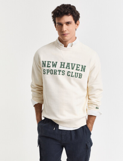 GANT Graphic C-Neck - Cream - S
