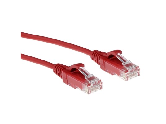Act Red 0.5 Meter Lszh U/Utp Cat6 Datacenter Slimline Patch Cable With Rj45 Connectors Cat6 U/Utp Slimline Rd 0.5M Dc9500 DC9500