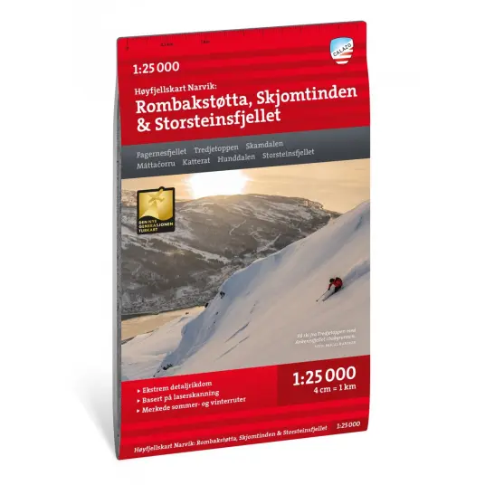 Calazo förlag Høyfjellskart Narvik: Rombakstøtta, Skjomtinden & Storsteinsfjellet 1:25.000 OneSize, NoColour Calazo förlag Høyfjellskart Narvik: Rombakstøtta, Skjomtinden & Storsteinsfjellet 1:25.000 OneSize, NoColour