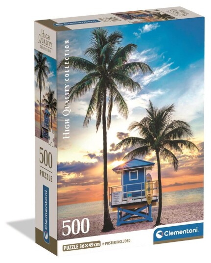 Clementoni Puslespill 500 Brikker Miami Beach Florida