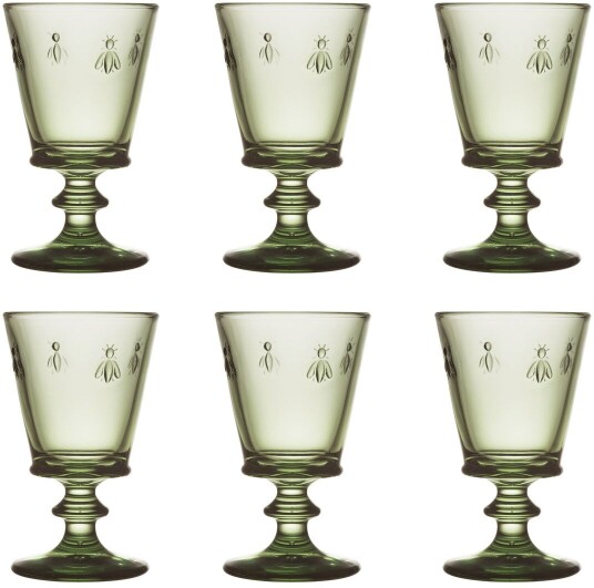 La Rochère Abeille vinglass 24 cl 6 stk. Olivgrønn