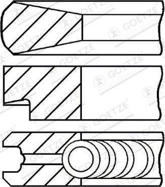 Stempelringsett GOETZE ENGINE 08-244500-00