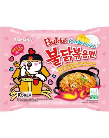 Samyang Buldak Hot Chicken Ramen Carbonara 130 g Korea Samyang Buldak Hot Chicken Ramen Carbonara 130 g Korea