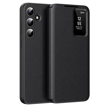 Samsung Galaxy A16 Smart Clear View Flip etui med kortspor Svart