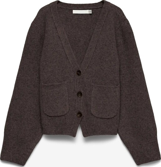 Vero Moda Vmportofino Ls V Neck Cardigan Prm   CHOCOLATE TORTE   L