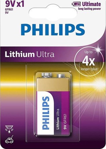 Philips 9V Lithium Ultra Engangsbatteri