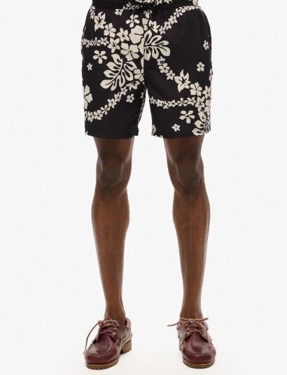 Superdry Hawaiian Print 17 Swim Short Black XXL