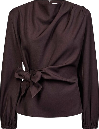 Co" Couture Lunacc Tie Blouse BISON M
