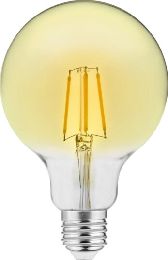 Gtv Dekorativ Led Lyskilde Filament Vintage G95 E27 4W 400Lm Ac220 240V 50 60Hz Pf>0,5 3000K Ld G95fv4 30