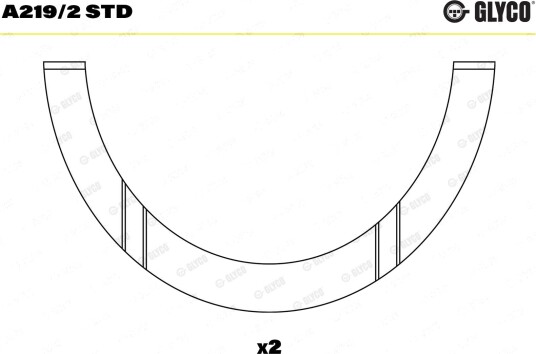 Avstandsskive, veivaksel GLYCO A219/2 STD