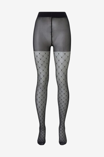 Zizzi Tightser Tights 25 Den Hearts Svart