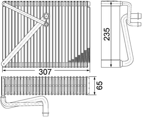 Fordamper, klimaanlegg MAHLE AE 87 000P