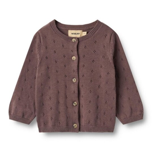 Wheat Plum Strikk Cardigan Maia 9 mdr/74