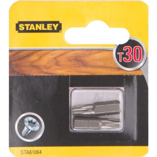 Stanley T30 Torx Bits 25mm 2-Pack Høyteknologisk Torsion
