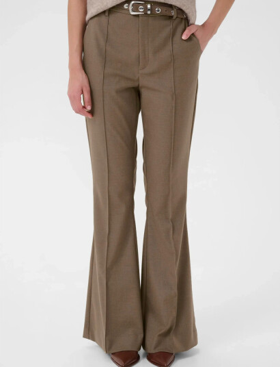 Gestuz Gzpaula Hw Flared Pants Brown 38 Gestuz Gzpaula Hw Flared Pants Brown 38