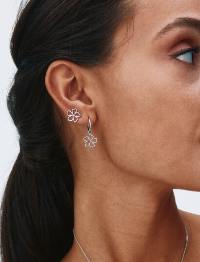 Edblad Alba Hoops Silver Silver ONE SIZE Edblad Alba Hoops Silver Silver ONE SIZE